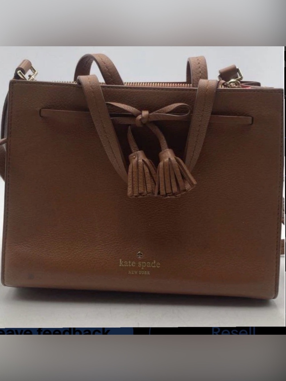 Kate spade Brown Tote with Bow Tassel Design